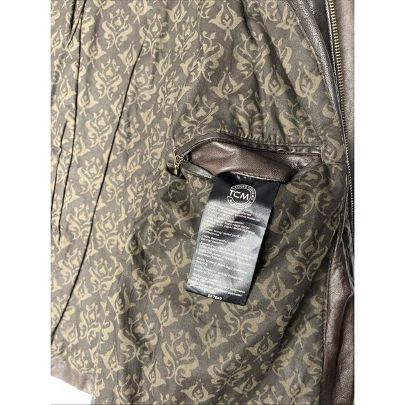 Bella Roma Nappa Lamb Dark Brown Leather Jacket Size 12 (EU Size 46)Vintage 90's - Picture 14 of 16